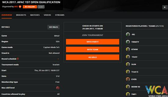 WCA2017亚太区资格赛正式启动 拉开全球电竞序幕