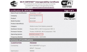 外媒透露三星2018款Galaxy A5/ A7已经通过了WiFi认证