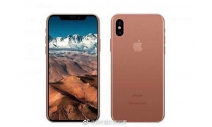 近日有网友在网上曝光了一组腮红金iPhone X的谍照