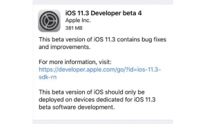 苹果推送iOS 11.3新测试版 正式版预计会在本月发