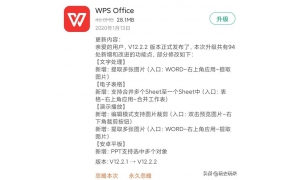 WPS Office安卓版升级 主要对文字处理新增提出多张