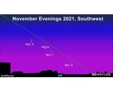 多地夜空上演金星伴月 肉眼可赏