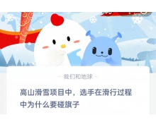 高山滑雪项目中选手在滑行过程中为什么要碰旗