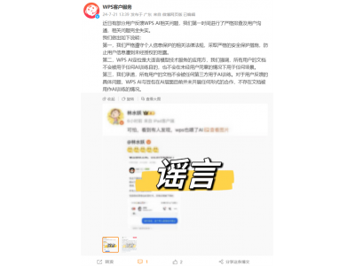 WPS辟谣用户文档被用作训练抖音豆