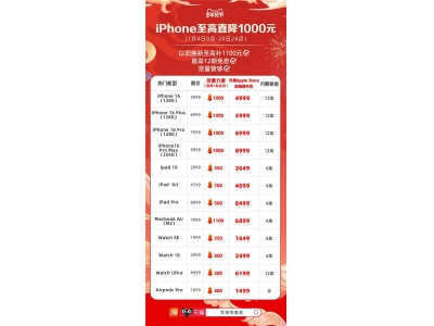 苹果天猫年货节大放价！iPhone 16系